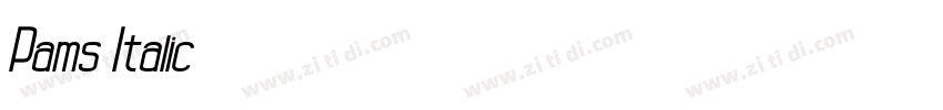Pams Italic字体转换